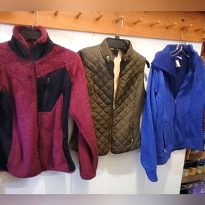 Lot 2 Columbia Women's Purple Long Sleeve   And C’esttoi Vest